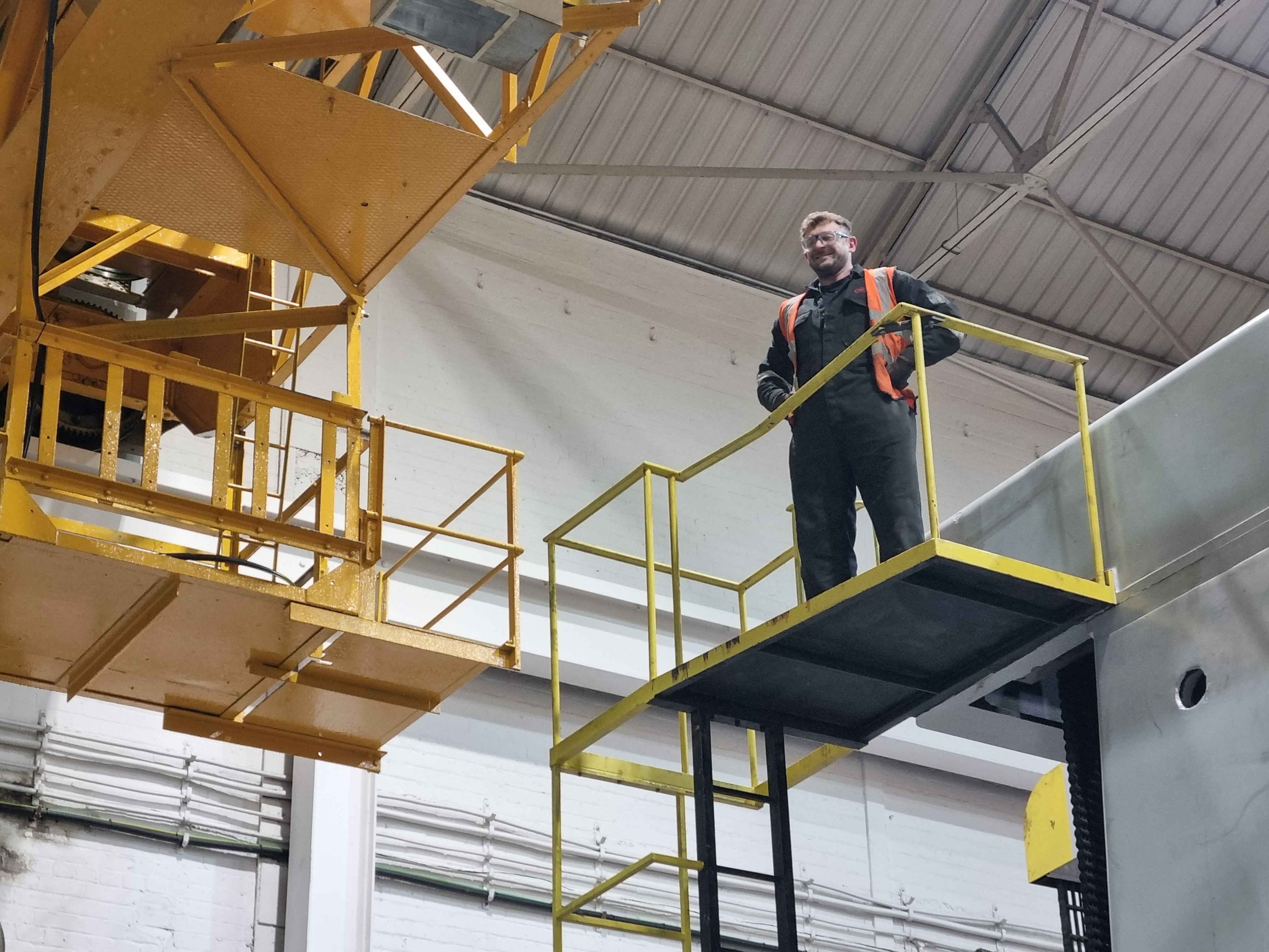 CraneCert engineer on elevated platform